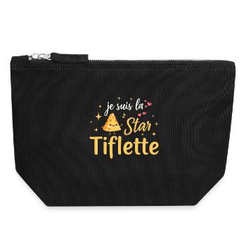 I'm The Star Tiflette Lustiges originelles Geschenk - Canvas Reißverschluss-Täschchen (18 x 19 cm) - Schwarz - Vorne