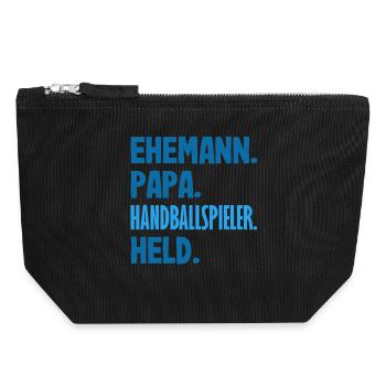 Handball Players Handball Handball Gifts - Canvas Zip Pouch 18 x 19 cm - black - Front
