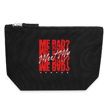 Sphynx Cat Funny Saying - Canvas Zip Pouch 18 x 19 cm - black - Front