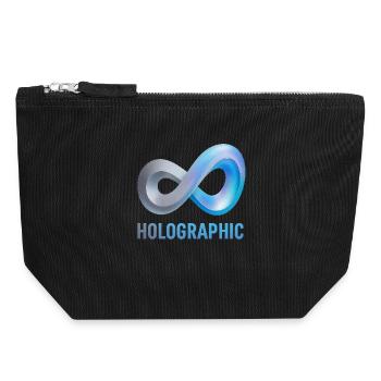 Holographic Infinity Loop - Canvas Zip Pouch 18 x 19 cm - black - Front