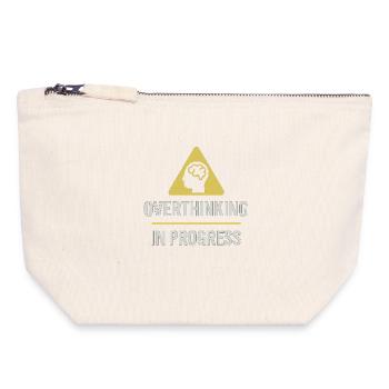 Overthinking In Progress - Canvas Zip Pouch 18 x 19 cm - nature - Front