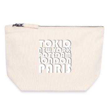 METROPOLIS POTSDAM - Pochette zippée en toile 18 x 19 cm - blanc naturel - Devant