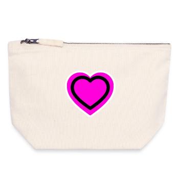 Love - Canvas Zip Pouch 18 x 19 cm - nature - Front