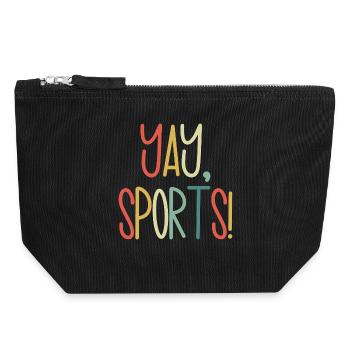 Yay Sports – Unsuspecting Sports Fan (Women) - Canvas Zip Pouch 18 x 19 cm - black - Front