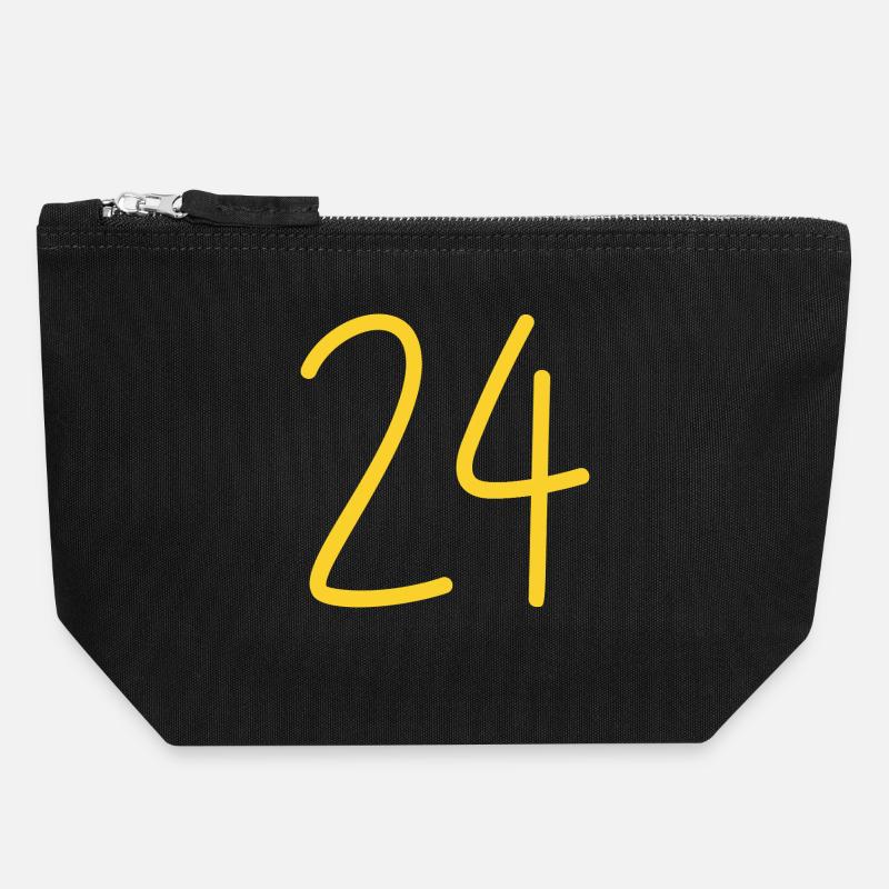 24 - Canvas Reißverschluss-Täschchen (18 x 19 cm) - Schwarz