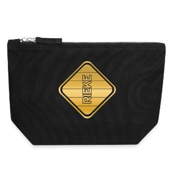 First name Rieke - Canvas Zip Pouch 18 x 19 cm - black - Front