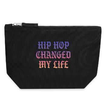 Le Hip Hop a changé ma vie - Pochette zippée en toile 18 x 19 cm - noir - Devant