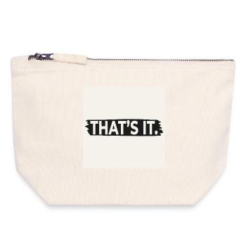C’EST TOUT. – Affiche de design minimaliste audacieuse - Pochette zippée en toile 18 x 19 cm - blanc naturel - Devant
