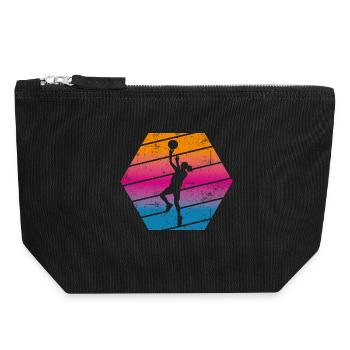 Basketball player - Canvas Zip Pouch 18 x 19 cm - black - Front