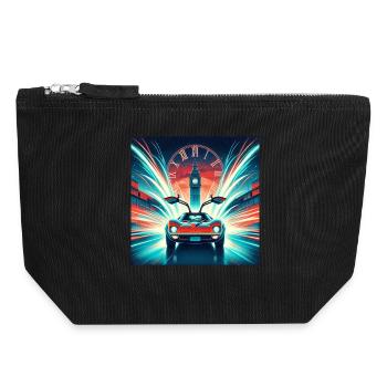 RETOUR VERS LE FUTUR RETRO VINTAGE - Pochette zippée en toile 18 x 19 cm - noir - Devant