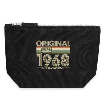 Originale Retro Limited Edition von 1968 - Canvas Reißverschluss-Täschchen (18 x 19 cm) - Schwarz - Vorne