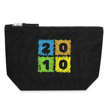 16th Birthday Colored Patches since 04/2010 - Canvas Zip Pouch 18 x 19 cm - black - Front
