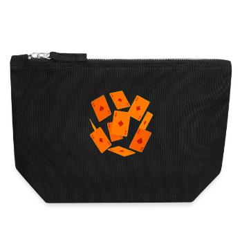Cartes à jouer As Orange - Pochette zippée en toile 18 x 19 cm - noir - Devant