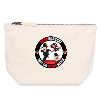 The Antifa Witch - Rich - Canvas Zip Pouch 18 x 19 cm - nature - Front