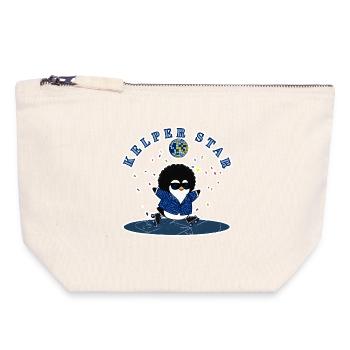 Falklandinseln Cooler Disco-Pinguin Schnee-Schlittschuhläufer - Canvas Reißverschluss-Täschchen (18 x 19 cm) - Naturweiß - Vorne
