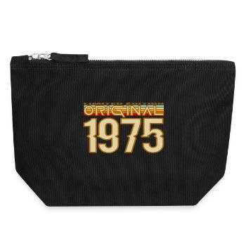 Original 1975 Retro Typography - Canvas Zip Pouch 18 x 19 cm - black - Front