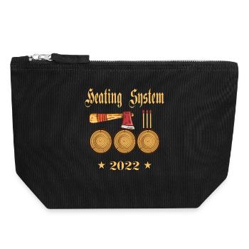 Système de chauffage 2022 - Pochette zippée en toile 18 x 19 cm - noir - Devant