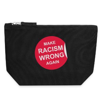 Rendre le racisme répréhensible - Pochette zippée en toile 18 x 19 cm - noir - Devant