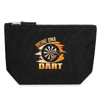 Meine DNA - Dart - Canvas Reißverschluss-Täschchen (18 x 19 cm) - Schwarz - Vorne
