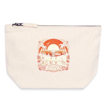 Tropical Summer Vibes: Sunset Adventure Awaits - Canvas Zip Pouch 18 x 19 cm - nature - Front