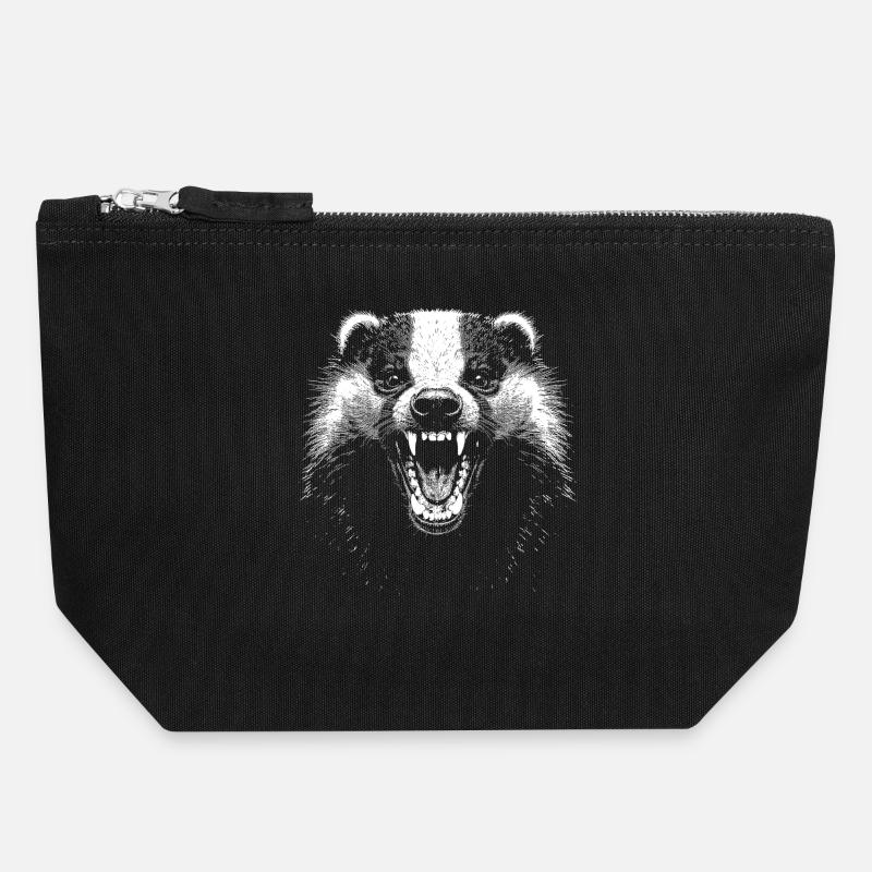 Badger - Canvas Zip Pouch 18 x 19 cm - black