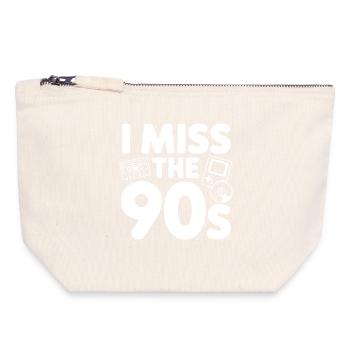 I Miss the 90s - Canvas Zip Pouch 18 x 19 cm - nature - Front