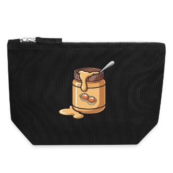 Look Partner Beurre de Cacahuète & Confiture Design - Pochette zippée en toile 18 x 19 cm - noir - Devant