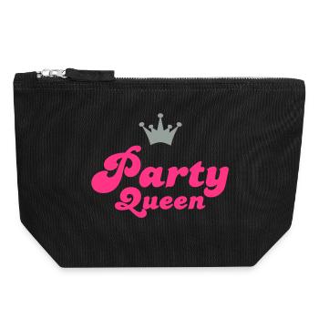 party - Canvas Reißverschluss-Täschchen (18 x 19 cm) - Schwarz - Vorne