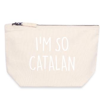 I'M SO CATALAN, Catalonia - Canvas Zip Pouch 18 x 19 cm - nature - Front
