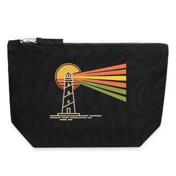 lighthouse - Canvas Zip Pouch 18 x 19 cm - black - Front