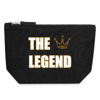 LA LÉGENDE – Design audacieux et emblématique - Pochette zippée en toile 18 x 19 cm - noir - Devant