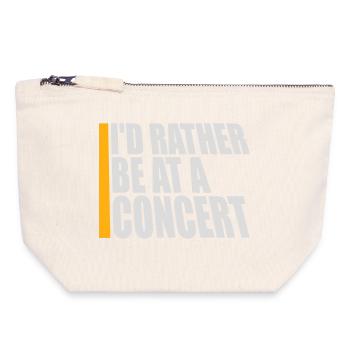 Je préférerais être à un concert Lustig Musik Konzert - Pochette zippée en toile 18 x 19 cm - blanc naturel - Devant