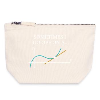 Sometimes I Go Off On A Tangent Funny Math  - Canvas Zip Pouch 18 x 19 cm - nature - Front
