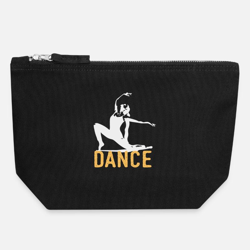 Modern Dance Dance Ballet - Canvas Zip Pouch 18 x 19 cm - black