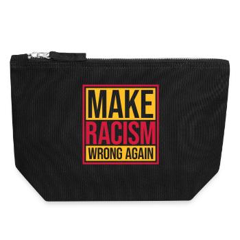 Rendre le racisme répréhensible - Pochette zippée en toile 18 x 19 cm - noir - Devant
