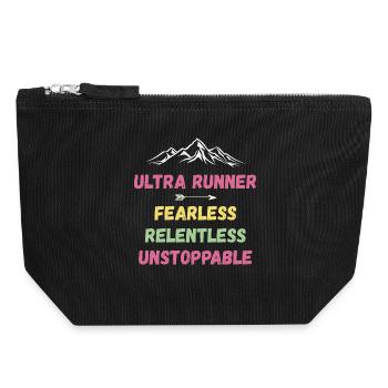 Ultra Runnner - Intrépide. Implacable. Imparable. - Pochette zippée en toile 18 x 19 cm - noir - Devant