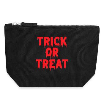 Halloween, Black Magic, Candy - Canvas Zip Pouch 18 x 19 cm - black - Front