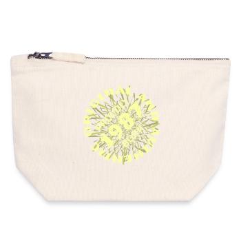 1987 - Pochette zippée en toile 18 x 19 cm - blanc naturel - Devant
