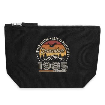 December 1985 Original Edition December Gift - Canvas Zip Pouch 18 x 19 cm - black - Front