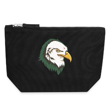 Eagle Head - Pochette zippée en toile 18 x 19 cm - noir - Devant
