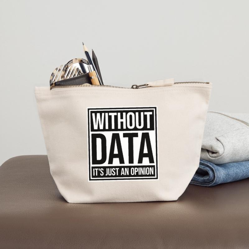 Without Data It's Just An Opinion Statistics Nerd Canvas Zip Pouch 18 x 19 cm