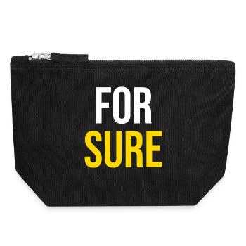 FOR SURE — Viral Humor - Canvas Zip Pouch 18 x 19 cm - black - Front