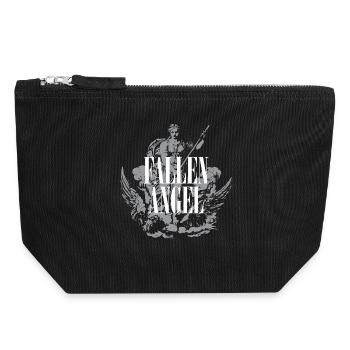 Fallen Angel design - Canvas Zip Pouch 18 x 19 cm - black - Front