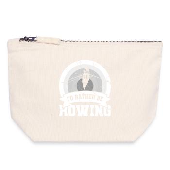 I'd rather row - Canvas Zip Pouch 18 x 19 cm - nature - Front