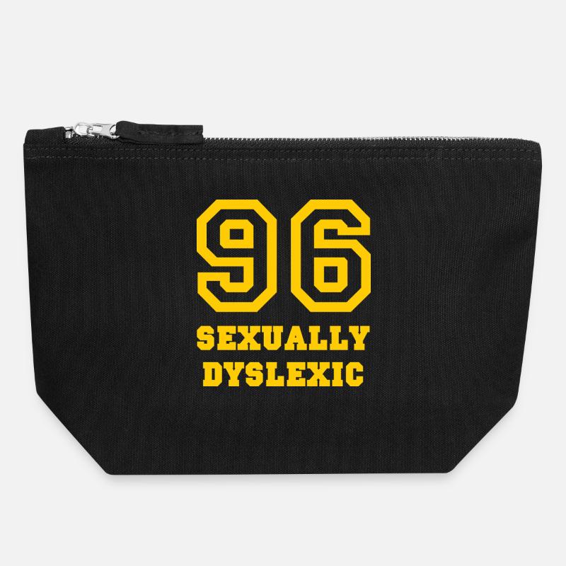 96 Sexually Dyslexic - Canvas Zip Pouch 18 x 19 cm - black