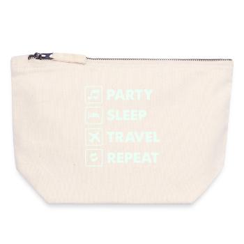 Voyage de sommeil en fête : Répétition - Pochette zippée en toile 18 x 19 cm - blanc naturel - Devant