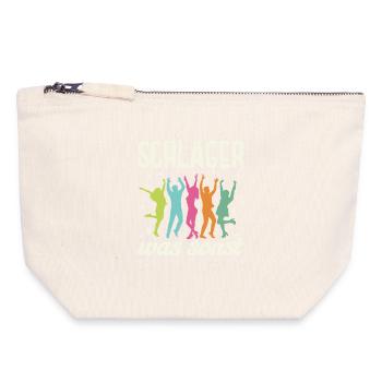 Schlager Party Schlagermusik Tanzparty Musik - Canvas Reißverschluss-Täschchen (18 x 19 cm) - Naturweiß - Vorne