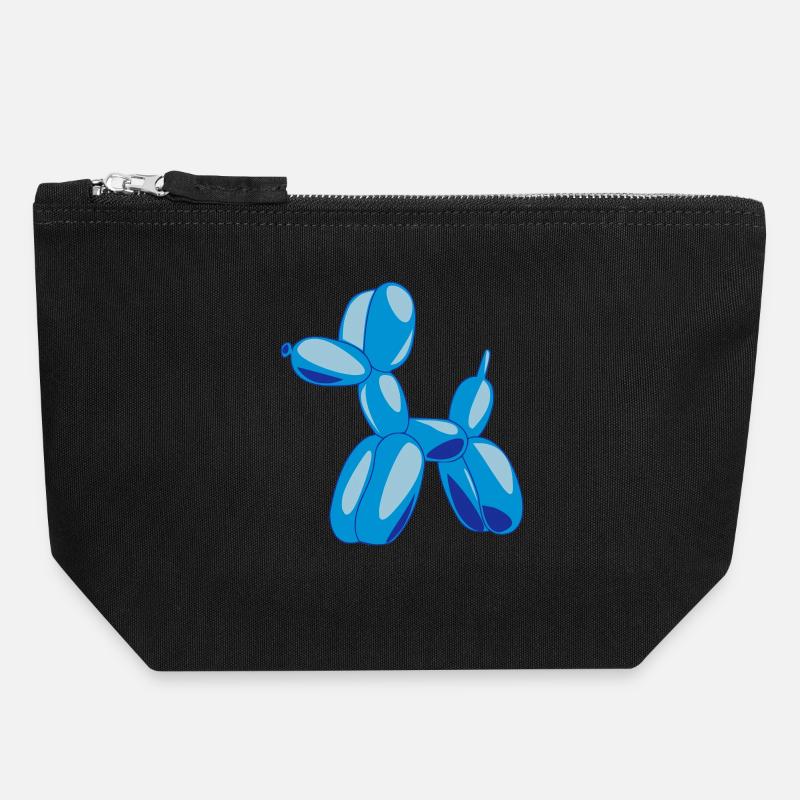Balloon Dog - Pochette zippée en toile 18 x 19 cm - noir