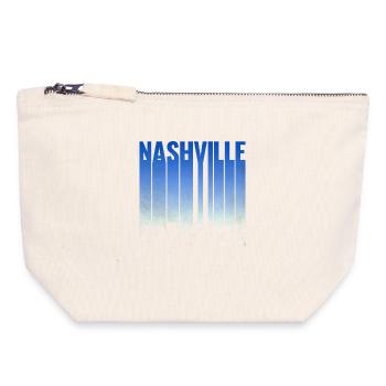 Nashville Skyline Gradient - Canvas Reißverschluss-Täschchen (18 x 19 cm) - Naturweiß - Vorne