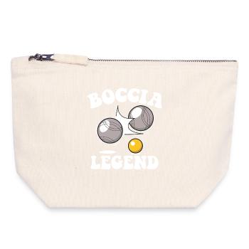 Bocciaspieler Boccia Kugel und Zubehör Boccia - Canvas Reißverschluss-Täschchen (18 x 19 cm) - Naturweiß - Vorne